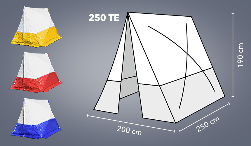 250 TE - Variantes de color y dimensiones