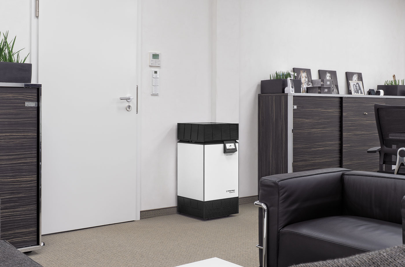 AirgoClean One: filtrado profesional de virus para oficinas, consultas, bufetes y salas de estar