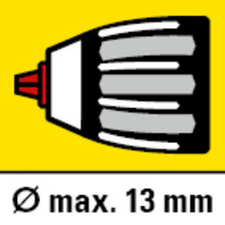 Alcance de sujeción del portabrocas máx. 13 mm