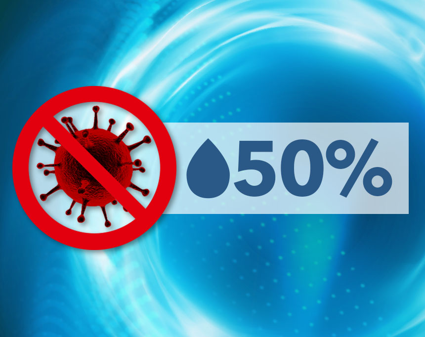 Aumentar la humedad hasta el 50 % reduce el riesgo de transmisión de virus