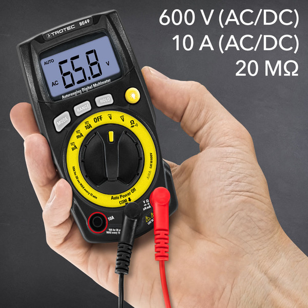 TROTEC Comprobador de corriente BE 20 (medición UCC 12 hasta 690 V, UCA 12  hasta 400 V) : : Bricolaje y herramientas