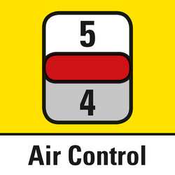 Caudal de aire regulable en 5 niveles