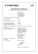 Declaración de conformidad deshumidificador TTK 50 E (INT)