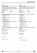 Declaración de conformidad Termohigrómetro BZ29OS (INT)