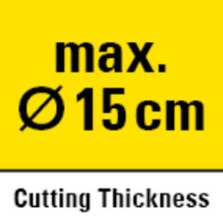 Diámetro de corte de máx. 150 mm