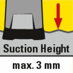 El aparato bombea hasta un nivel de agua residual de 3 mm