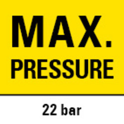 Presión máxima: 22 bar