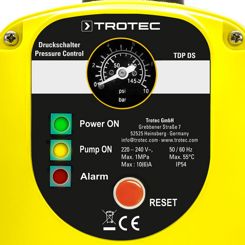 Presostato TDP DS – Panel de control LED