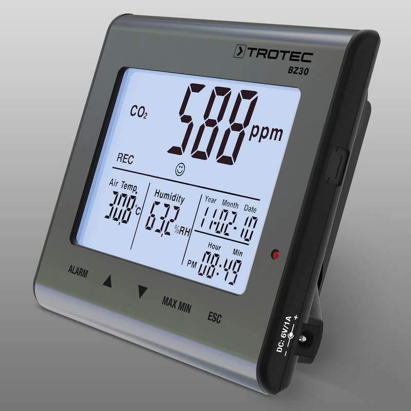 Medidor Co2, temperatura y humedad Max. Min. con pantalla digital