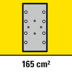 Superficie de lijado del patín orbital 165 cm²