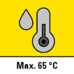 Temperatura máxima del agua: 65 °C