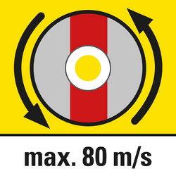 Velocidad periférica máx. 80 m/s